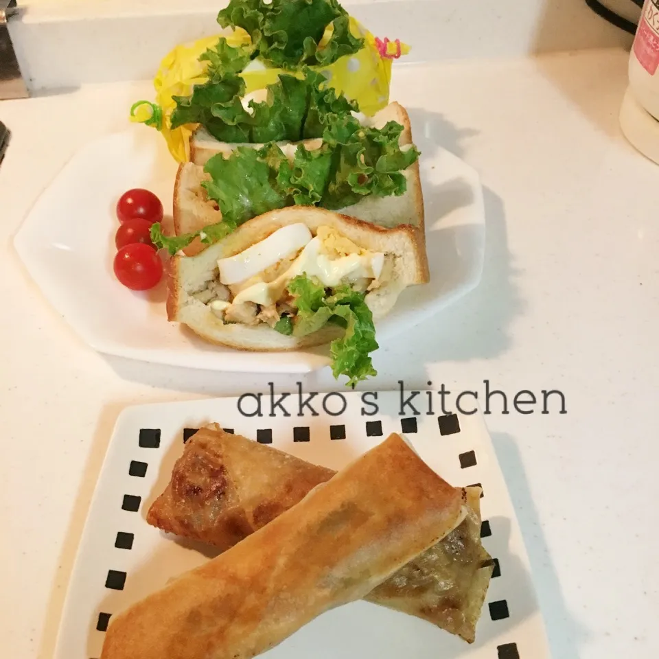 今朝の朝ご飯&昨日の春巻き（＾∇＾）|akkoさん