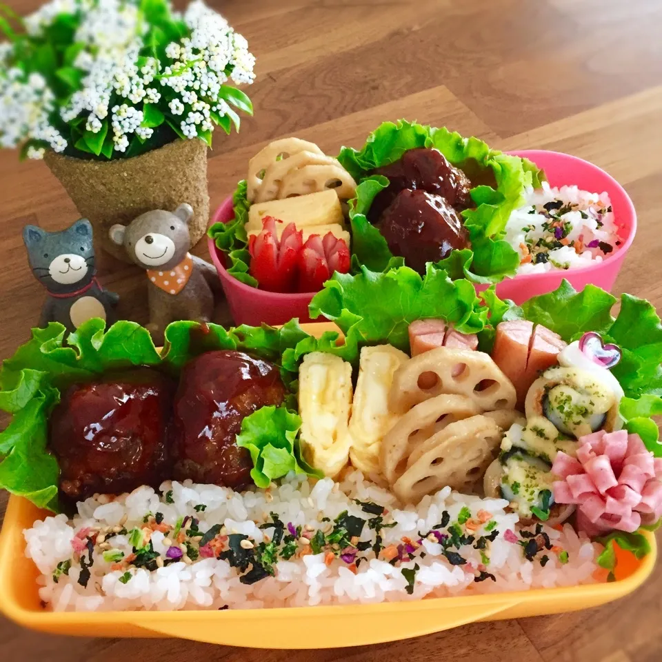 ハンバーグ弁当☆後期もヨロシクお願いします|rinrinさん