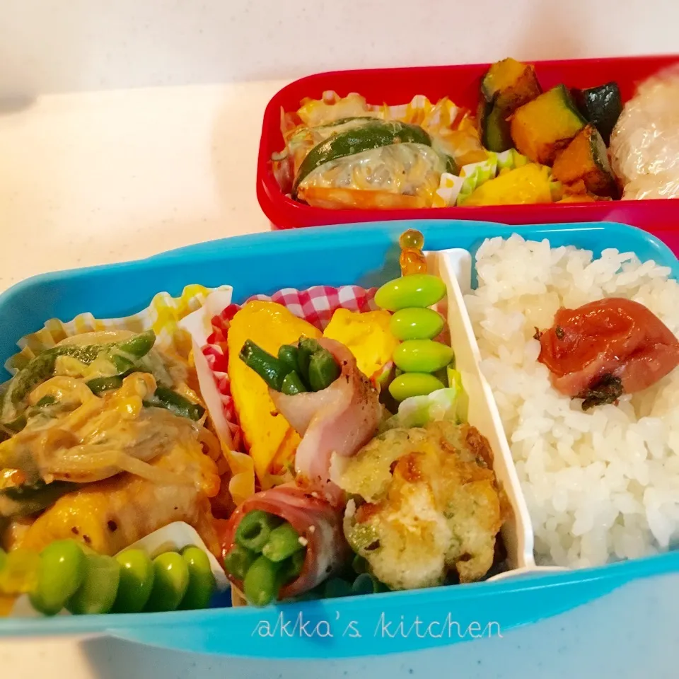 息子っちのお弁当♪今週も頑張ろっ☀️|akkoさん