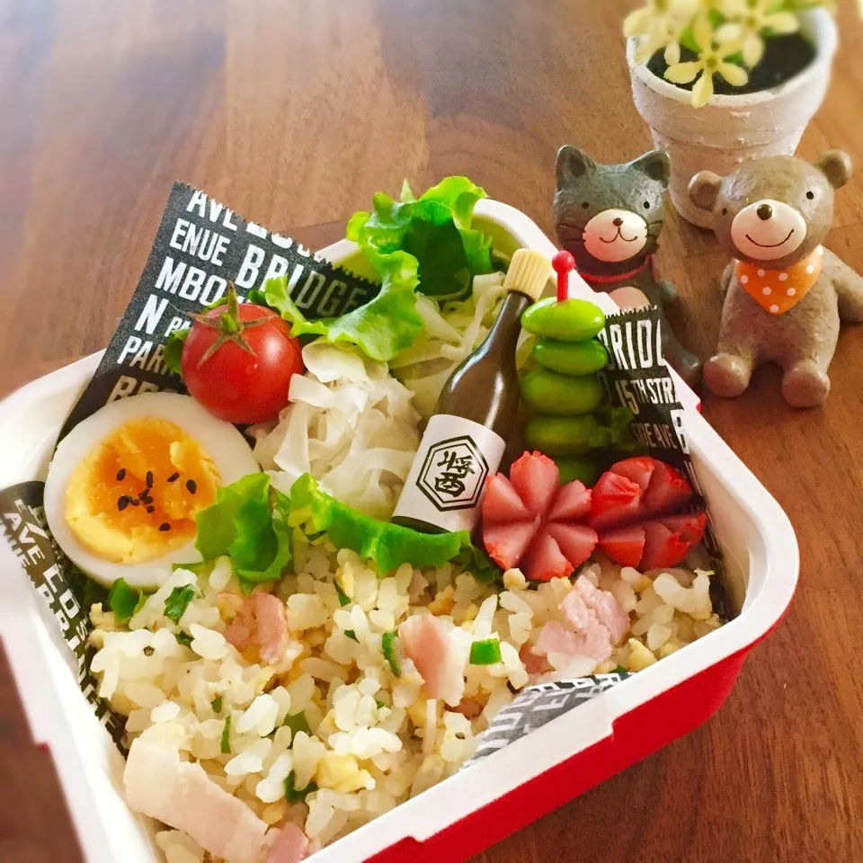 今日から新学期！お花シューマイと炒飯弁当|rinrinさん