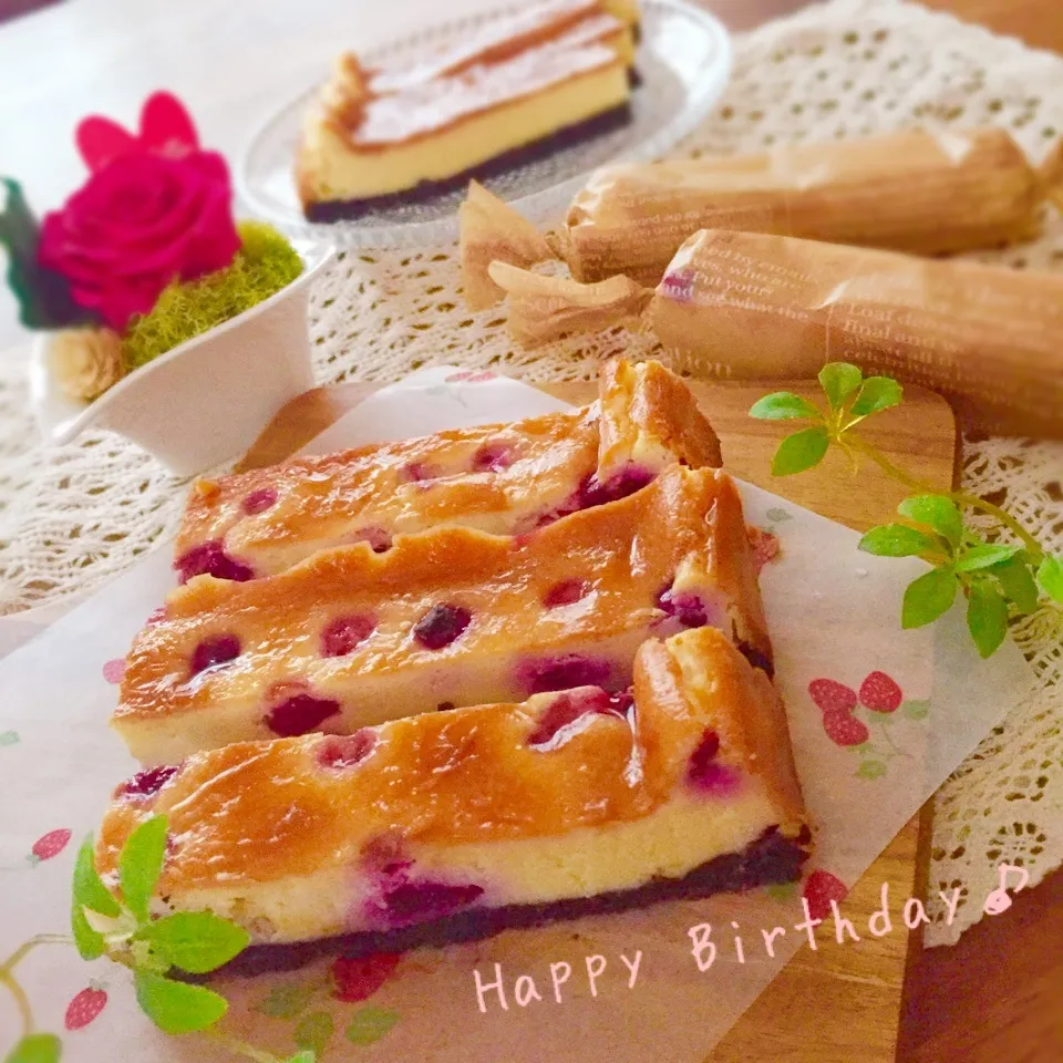 チーズケーキで♡Happy Birthday♡ひいちゃん|rinrinさん