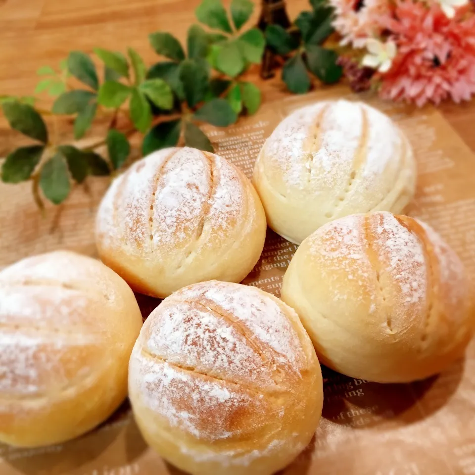 Snapdishの料理写真:【湯種祭り】マリンチャンのはちみつとヨーグルトのミニハース♡|rinrinさん