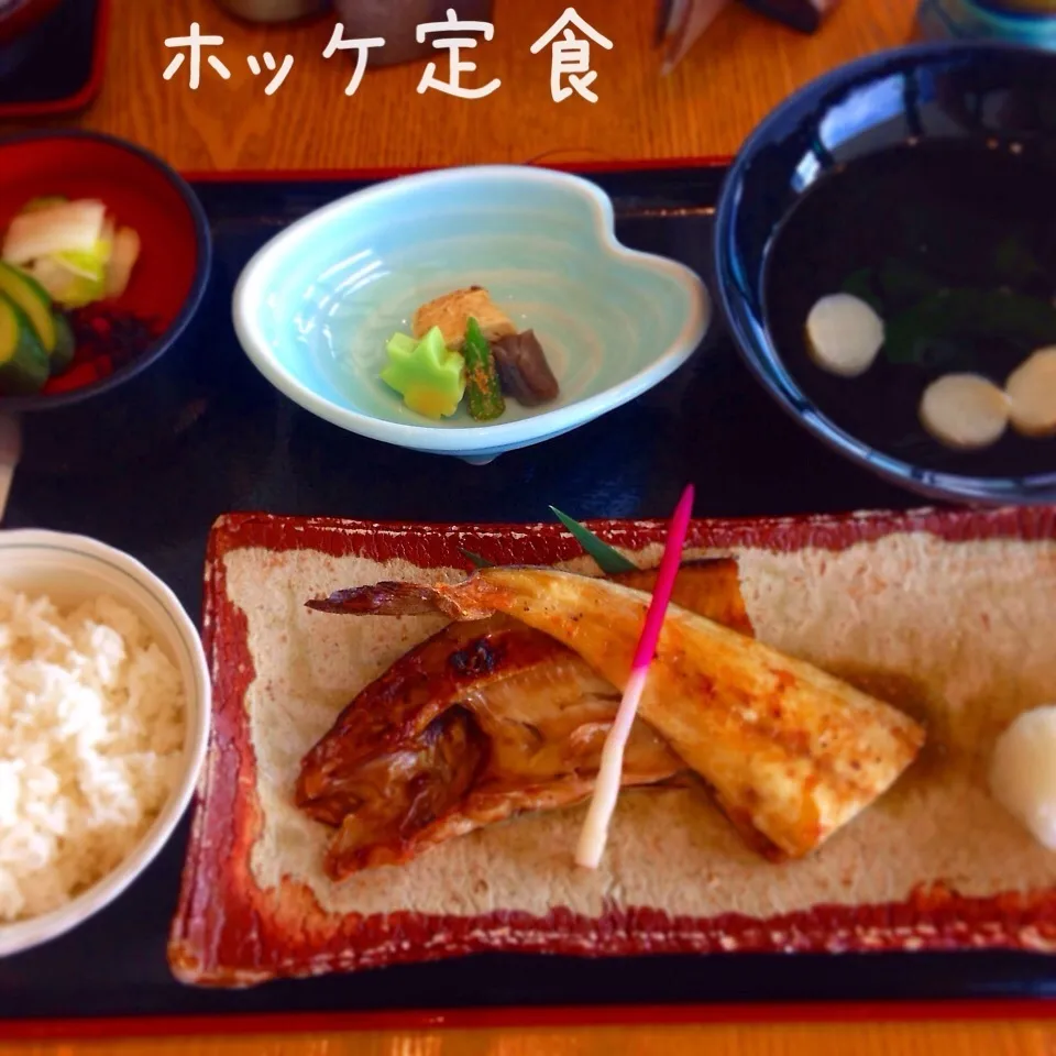 Snapdishの料理写真:ホッケ定食のランチ^ ^|Daikiさん