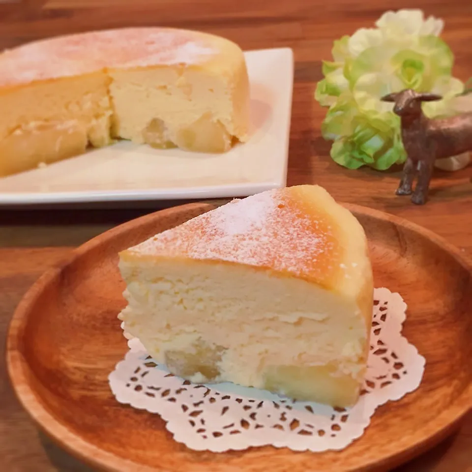 そらﾁｬﾝrecipeでりんごチーズケーキ♪|rinrinさん