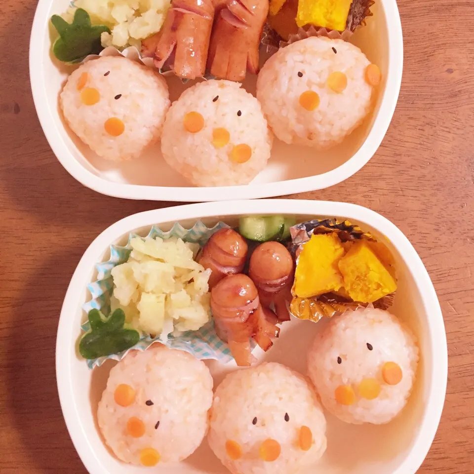 週末のちびっこお弁当☆アンパンマンおにぎり弁当☺️|pippiさん