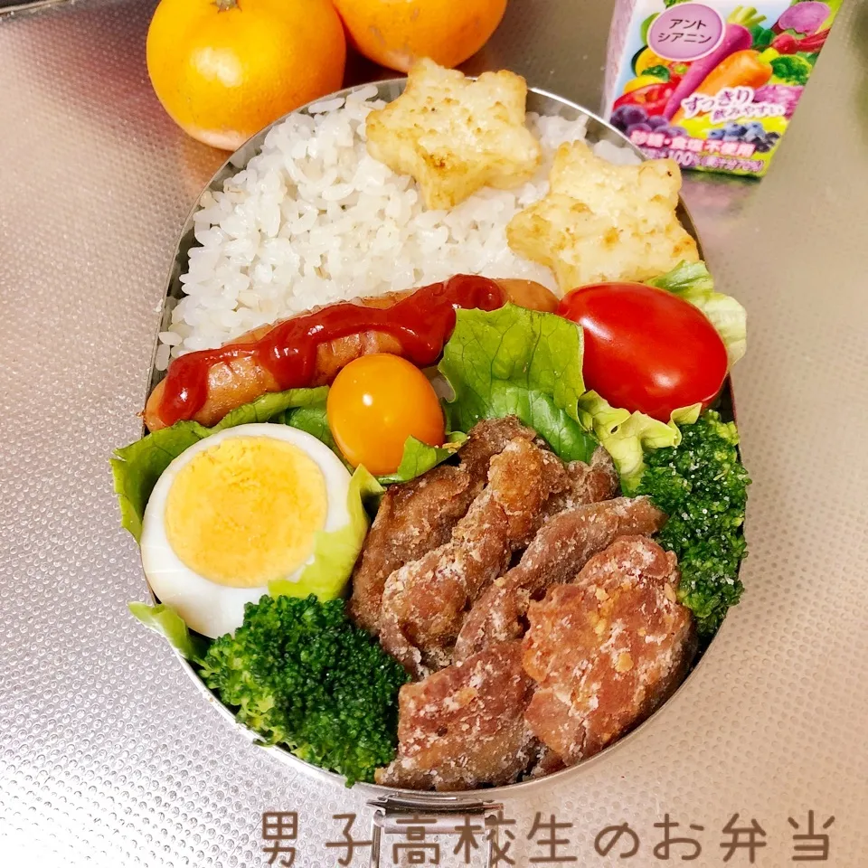 Snapdishの料理写真:高2男子のお弁当 豚竜田揚|チャコさん