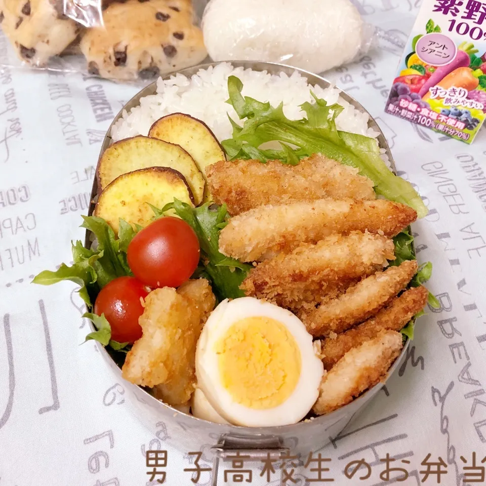 高2男子のお弁当 ささみフライ|チャコさん