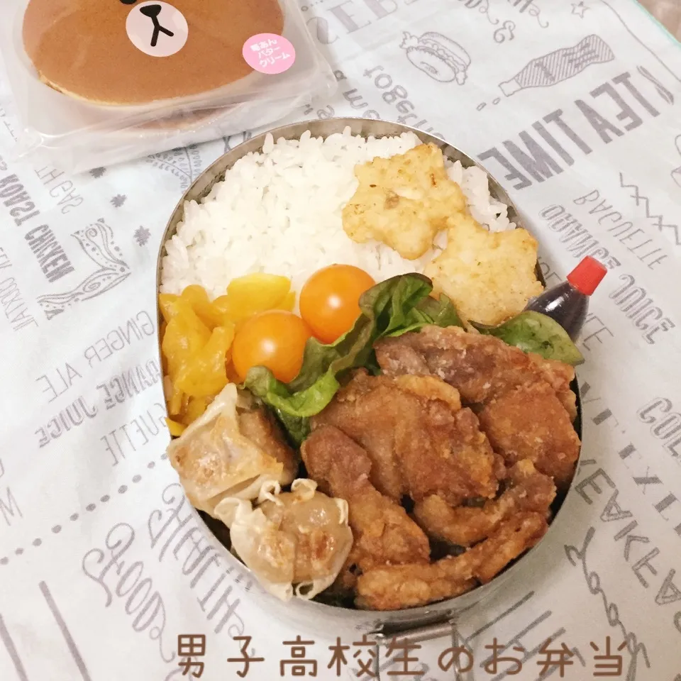 Snapdishの料理写真:高1男子のお弁当 豚竜田揚げ|チャコさん