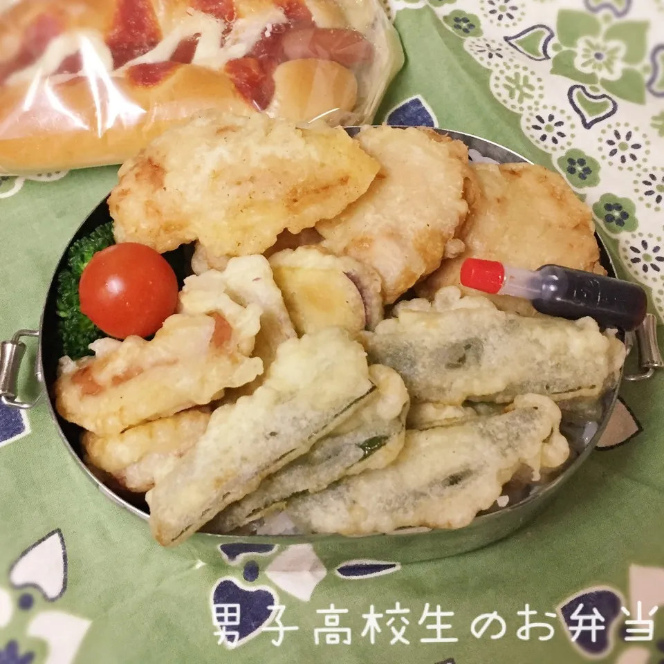 Snapdishの料理写真:高1男子のお弁当 天麩羅|チャコさん