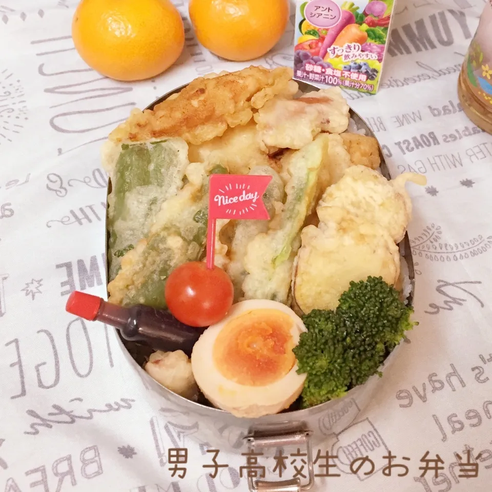 Snapdishの料理写真:高1男子のお弁当 天ぷら|チャコさん