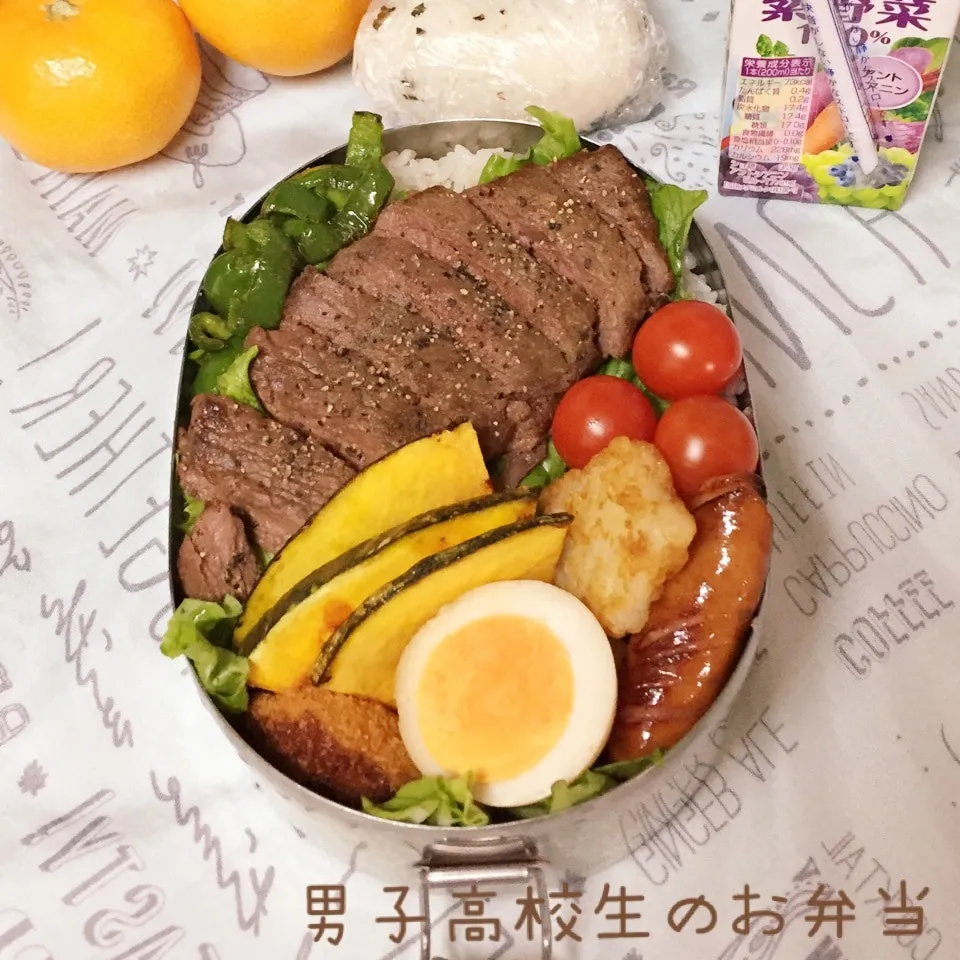 高1男子のお弁当 ステーキ丼|チャコさん