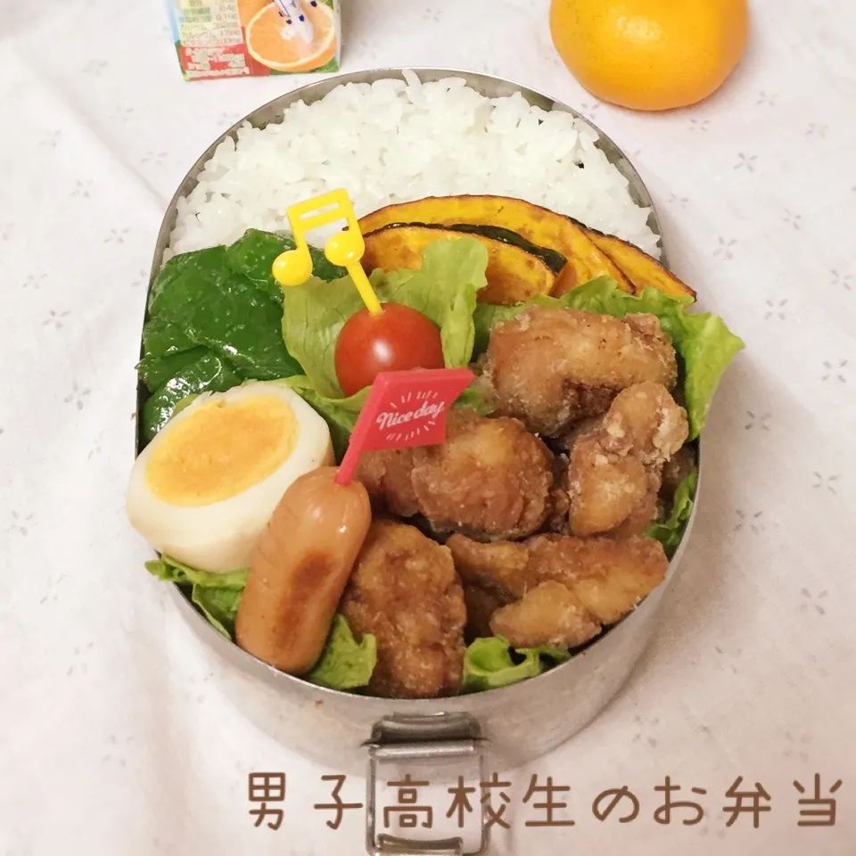 高1男子のお弁当 唐揚げ|チャコさん