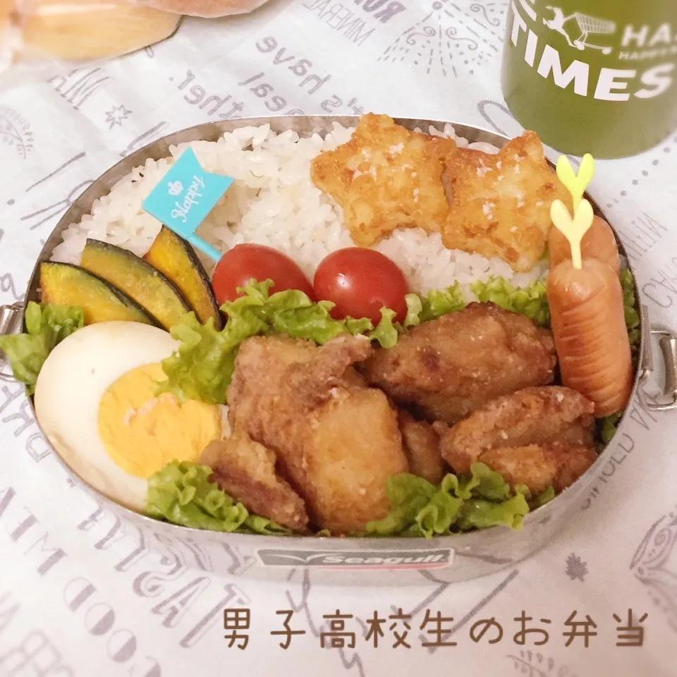 高1男子のお弁当 唐揚げ|チャコさん