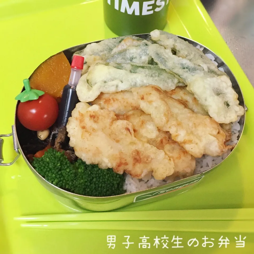 高1男子のお弁当 天ぷら|チャコさん