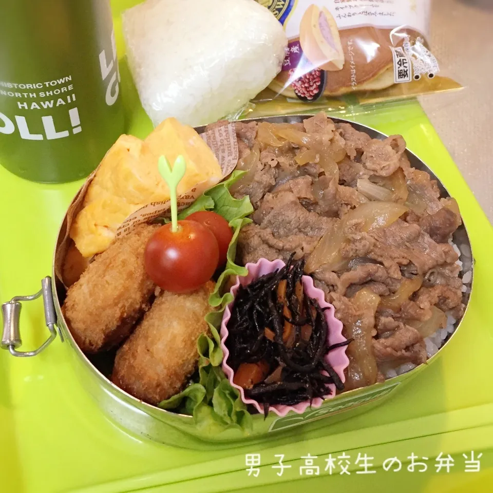 高1男子のお弁当 牛丼|チャコさん