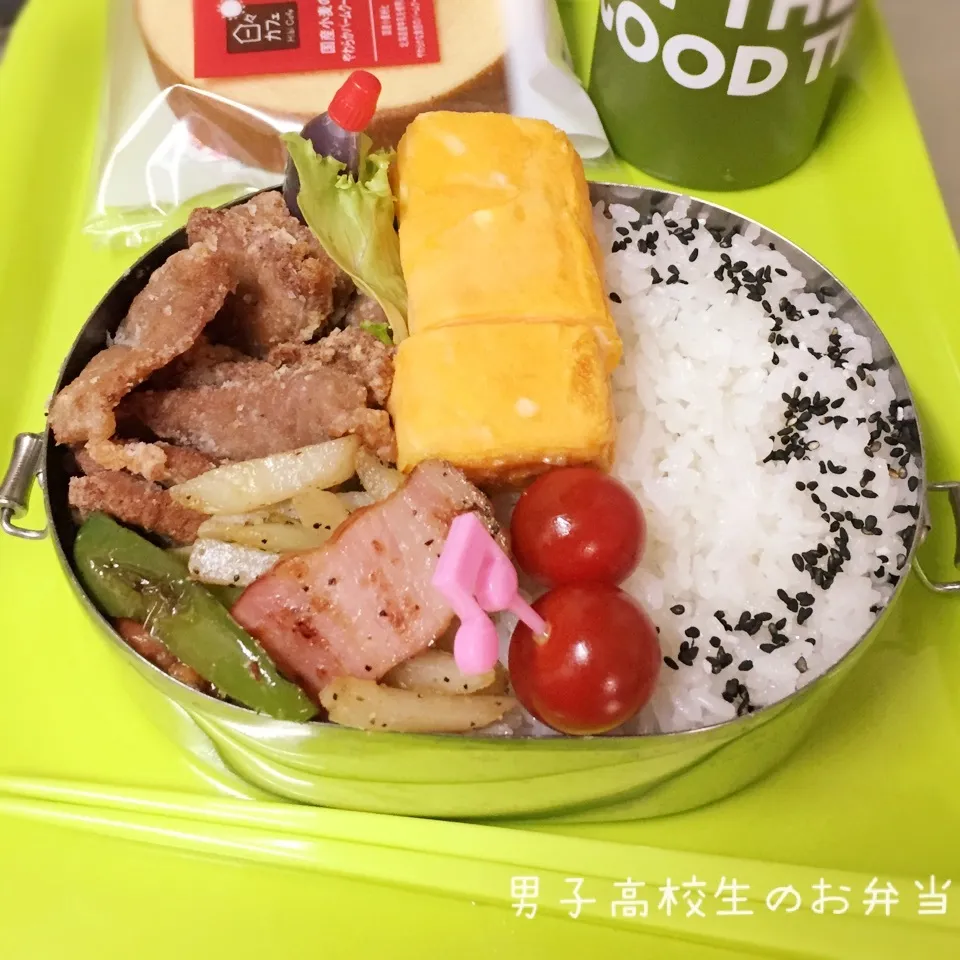 高1男子のお弁当 豚竜田揚げ|チャコさん