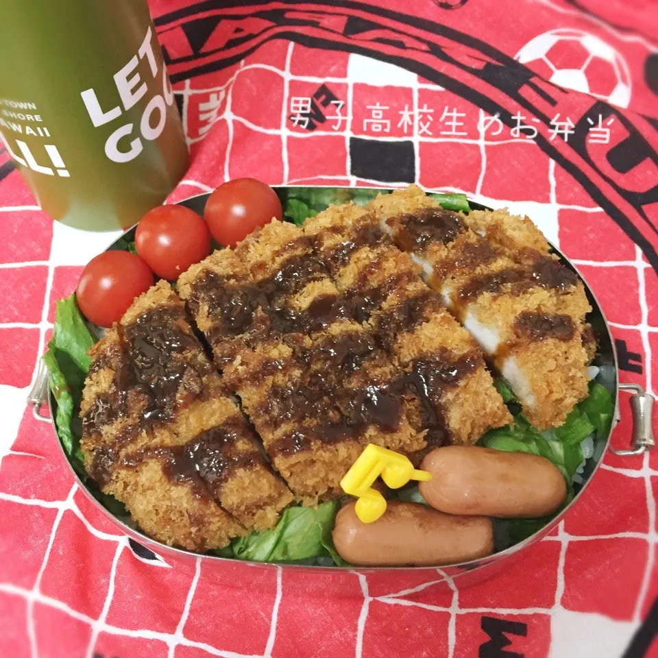 高1男子のお弁当 とんかつ|チャコさん