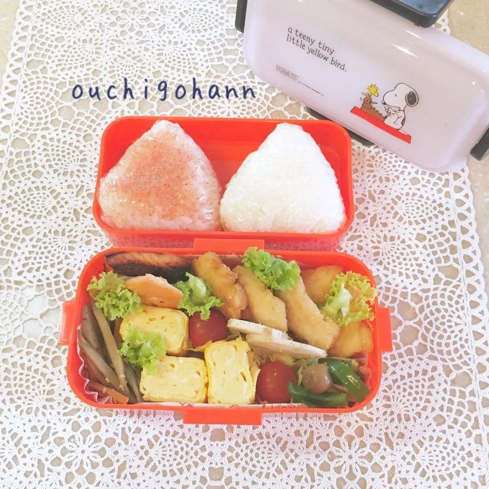 Snapdishの料理写真:今日も1人だけ♡の双子ちゃん塾弁^_^|sweet homeさん