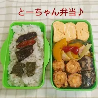 Snapdishの料理写真:火曜日のとーちゃん弁当♪|oomugiさん