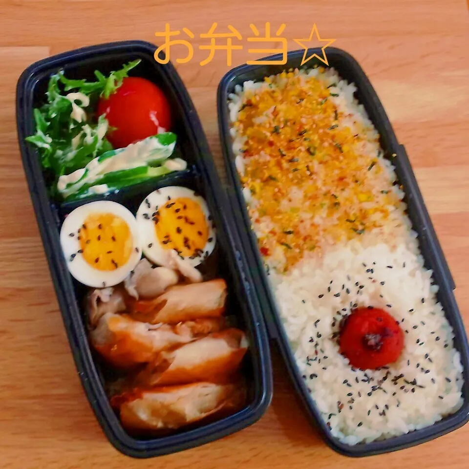 春巻きゆで卵弁当|かおりんさん