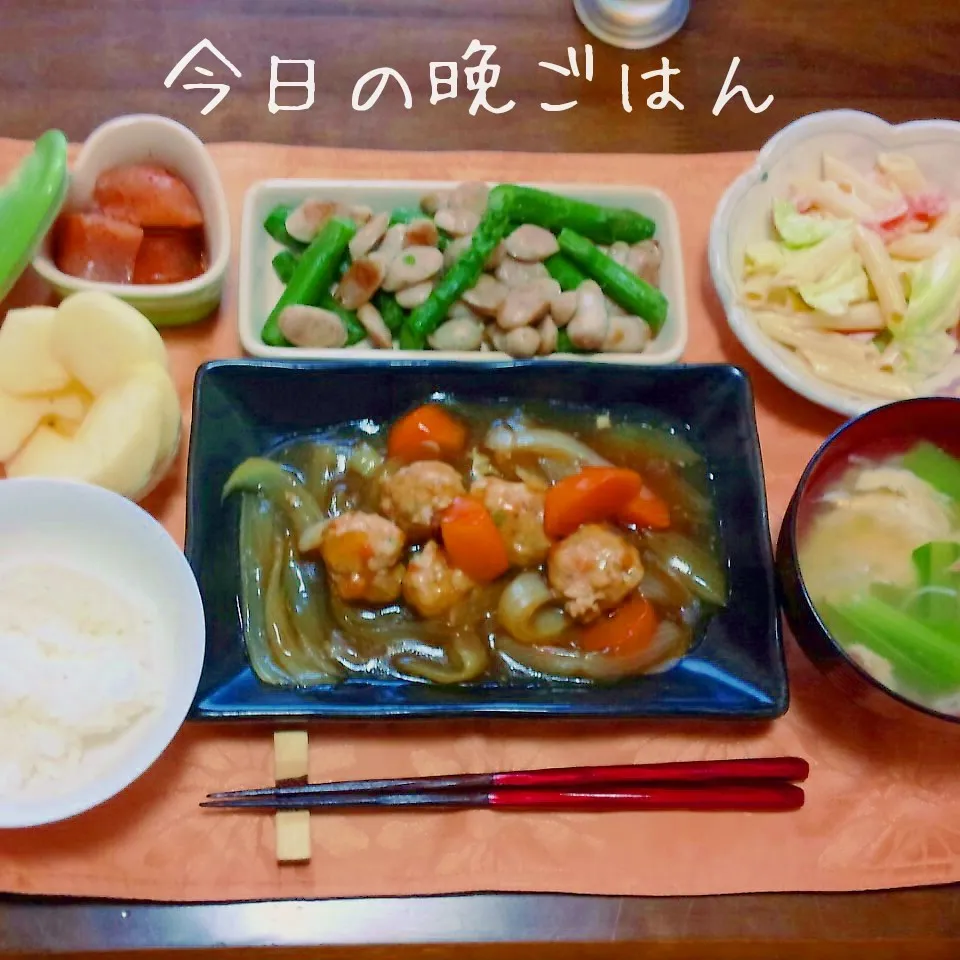 鶏団子の甘酢炒め|かおりんさん