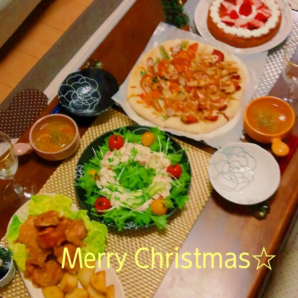 Snapdishの料理写真:クリスマス献立|かおりんさん