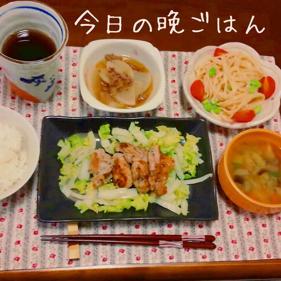 Snapdishの料理写真:若鶏のゆず胡椒焼き|かおりんさん