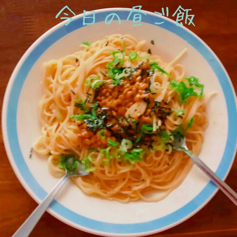 納豆明太パスタ|かおりんさん