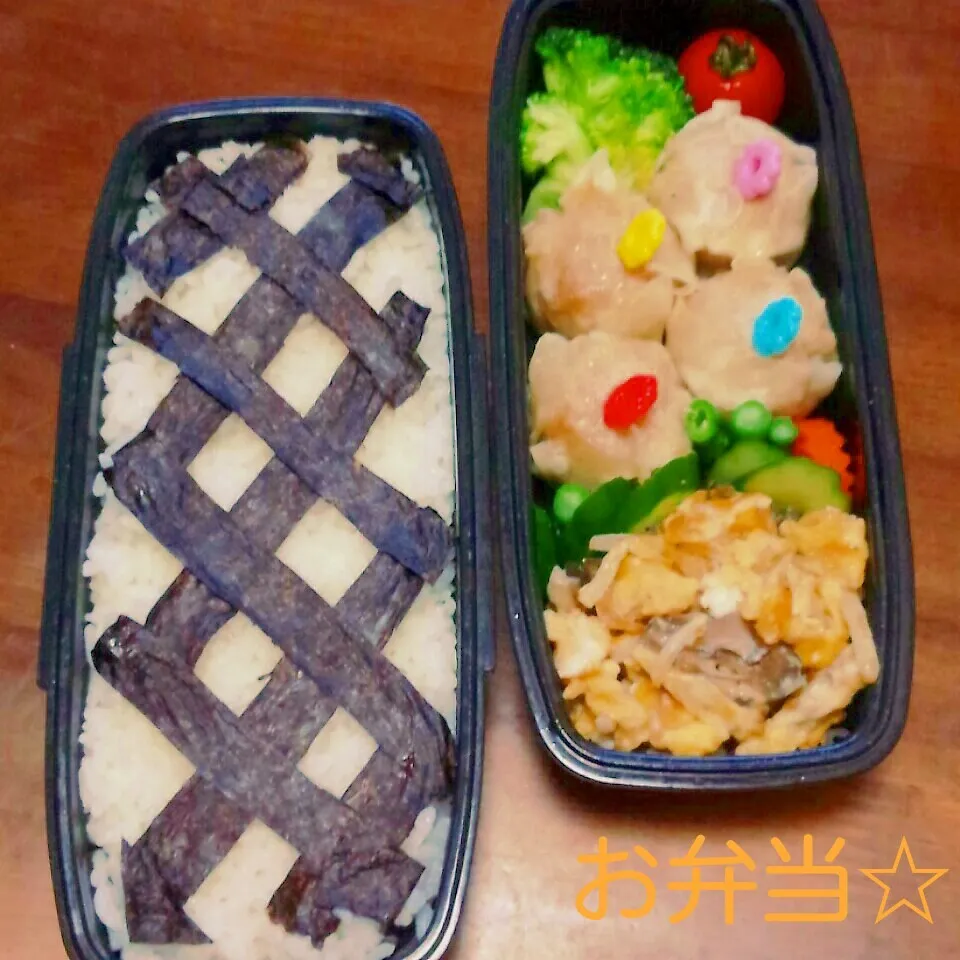 肉しゅうまい&のり挟み弁当|かおりんさん