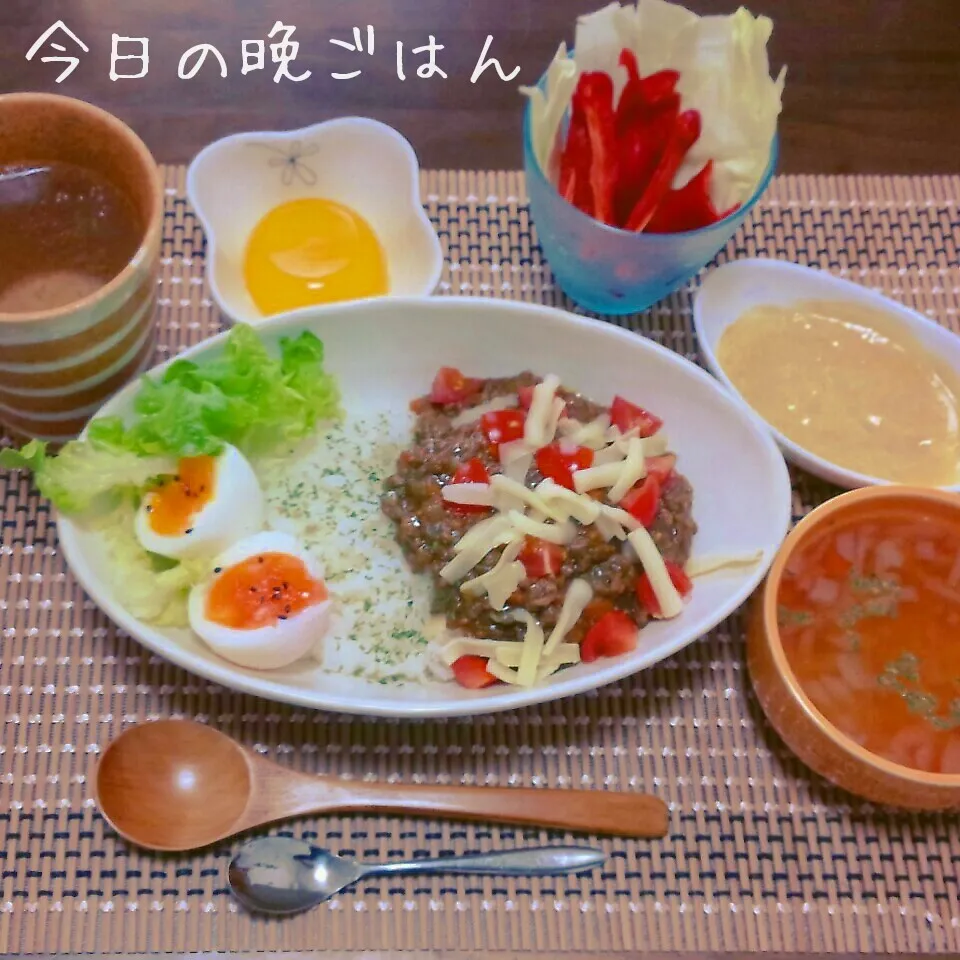 タコライス風キーマカレー|かおりんさん