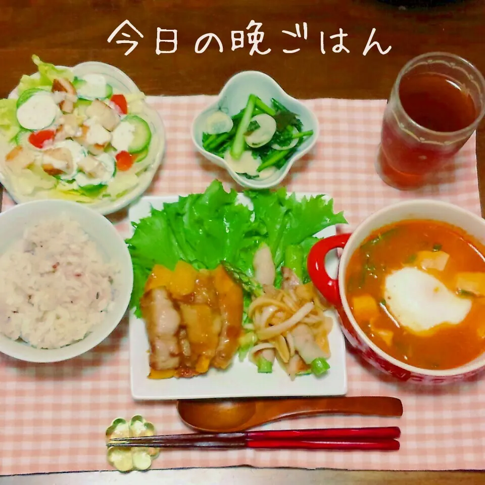 かぼちゃとアスパラの豚肉巻き|かおりんさん