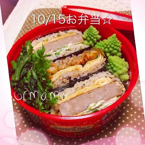 Snapdishの料理写真:作りたくなぁーいっ！日のおにぎらず弁当☆|chouchouさん