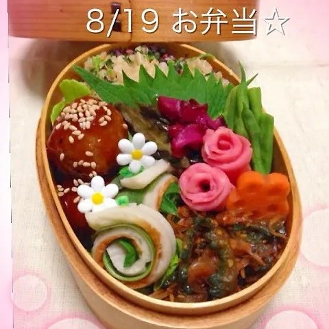 軟骨入り肉団子とゴーヤの佃煮弁当☆|chouchouさん