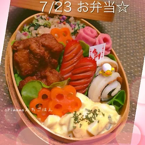 グランマorimamaのお子ちゃま風唐揚げ弁当☆|chouchouさん