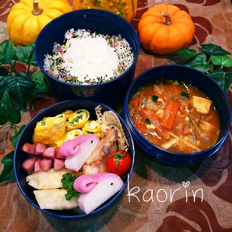 今日の旦那弁当♪カレー豆腐弁当|かおりん✴︎❤︎さん