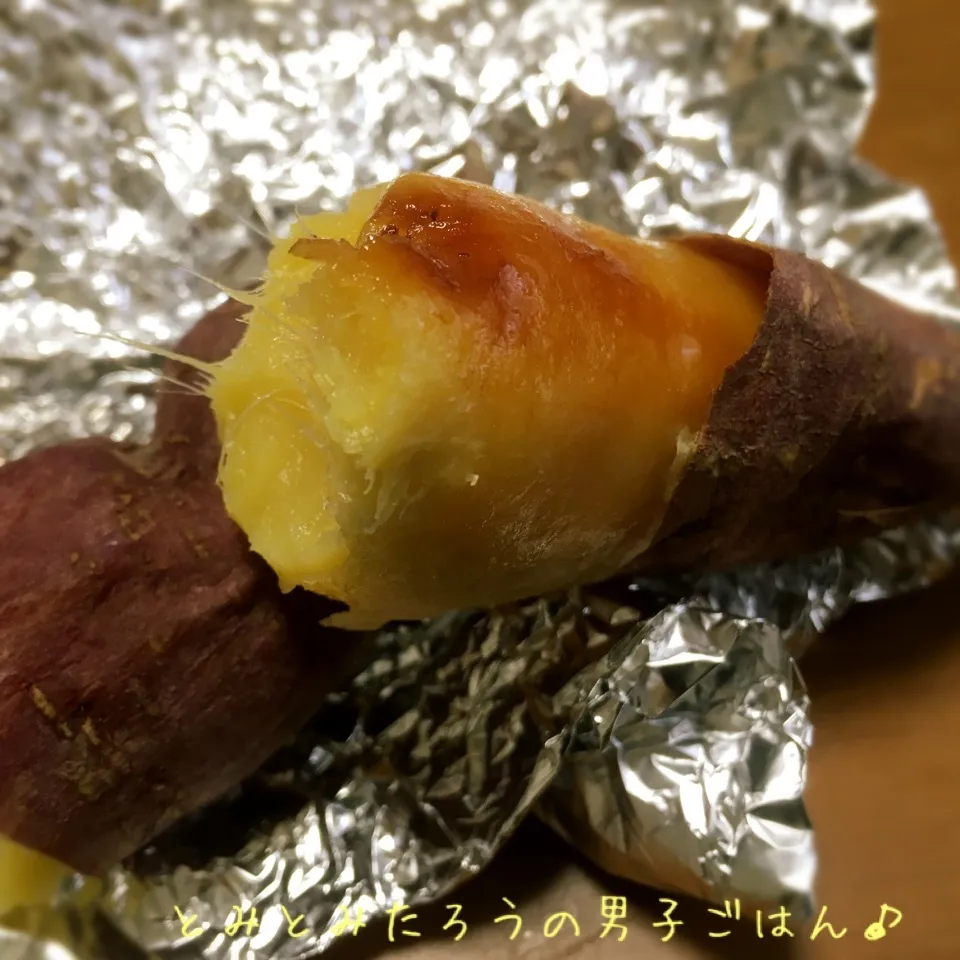 追熟完了！自家製紅はるかの焼き芋♪|とみとみたろうの男子ごはん♪さん