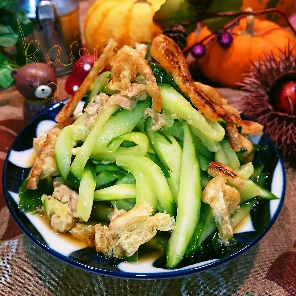 【痩せ活】キュウリとツナのカリカリ胡麻油炒め|かおりん✴︎❤︎さん