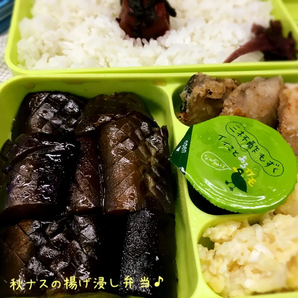 秋ナスの揚げ浸し弁当♪|とみとみたろうの男子ごはん♪さん