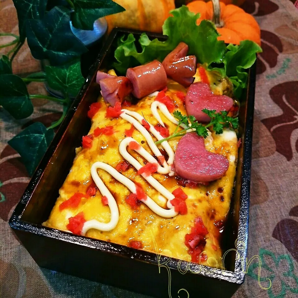 Snapdishの料理写真:究極手抜きwオムソバ弁当♪|かおりん✴︎❤︎さん