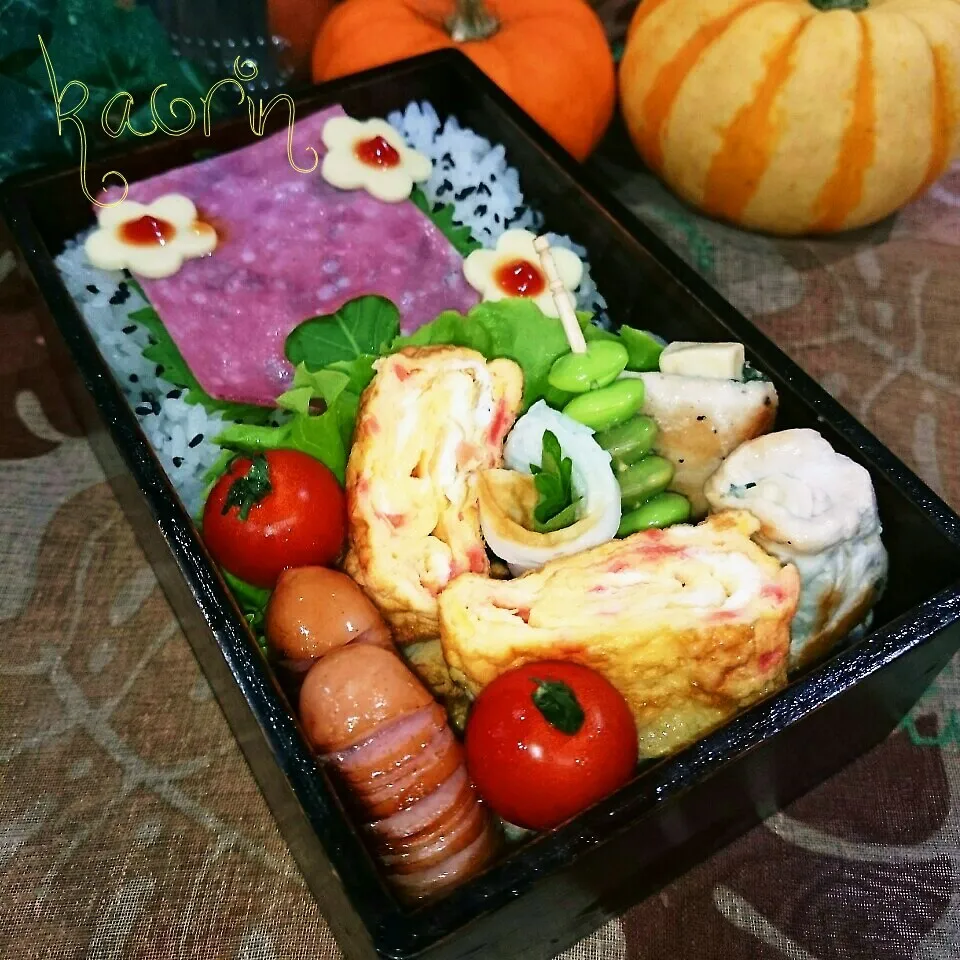 おはな弁当♪今日の旦那弁(・∀・)人(・∀・)|かおりん✴︎❤︎さん