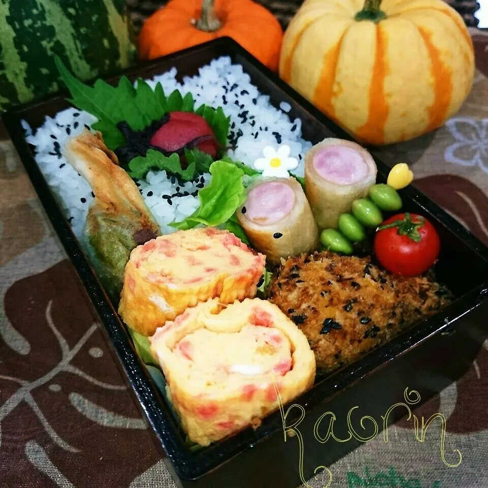 今日の旦那弁♪カボチャコロッケ弁当|かおりん✴︎❤︎さん