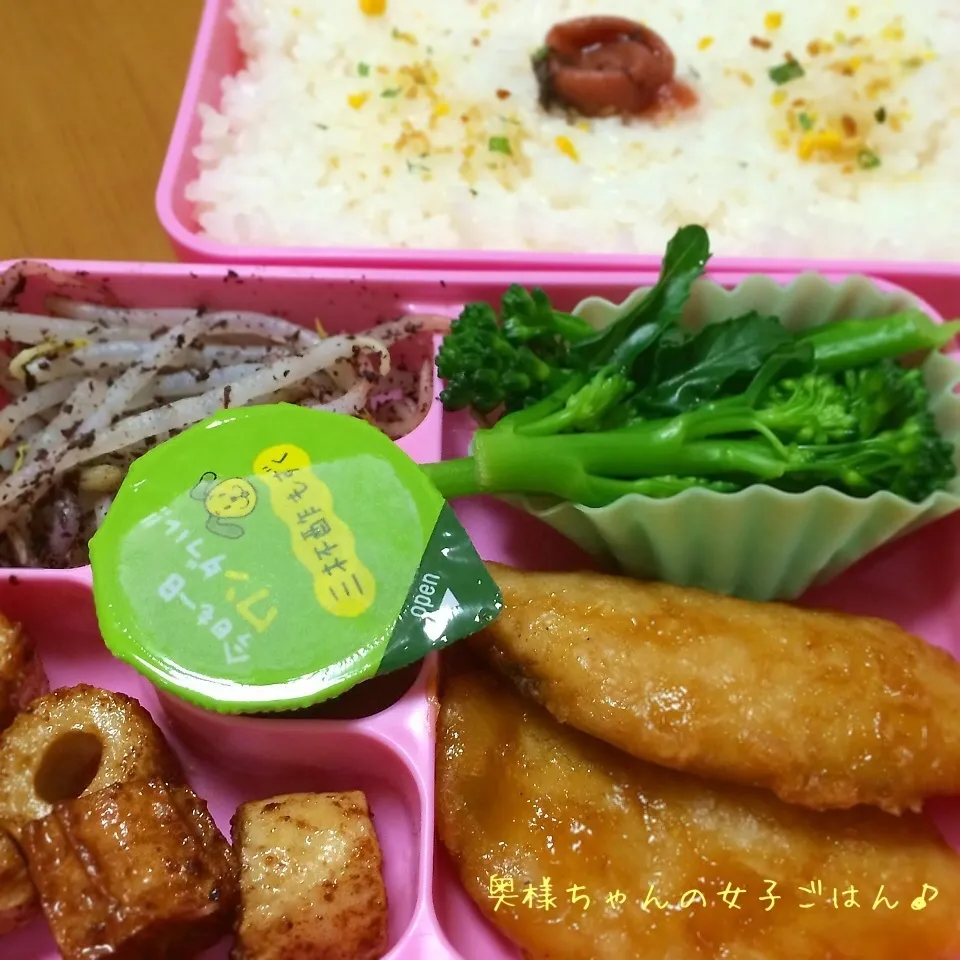 Snapdishの料理写真:冬の定番な茎ブロッコリ弁当♪|とみとみたろうの男子ごはん♪さん