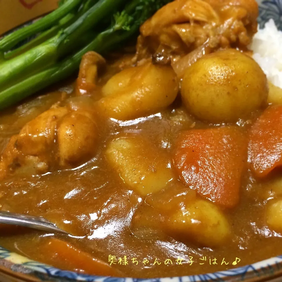 秋じゃがゴロゴロのチキンカレー♪|とみとみたろうの男子ごはん♪さん