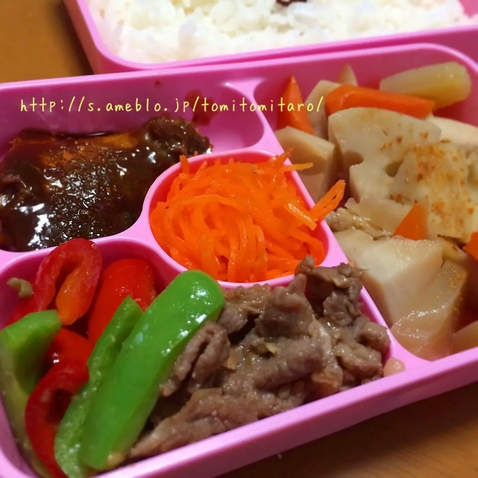 サバの味噌煮とプルコギ弁当〜♪|とみとみたろうの男子ごはん♪さん