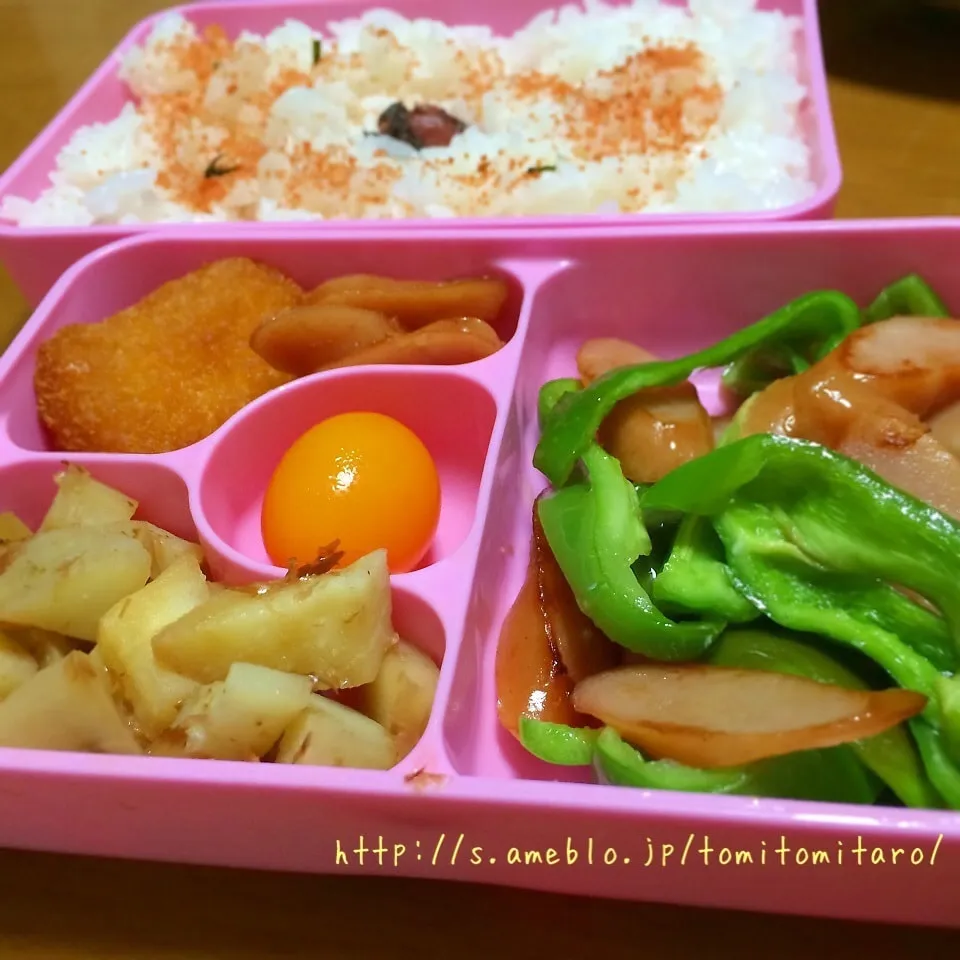 超久々な男子弁当！白ナスレンチンとシシトウ炒め弁当〜♪|とみとみたろうの男子ごはん♪さん