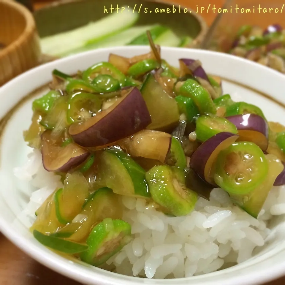 ネバネバパワー炸裂！山形だし丼〜♪|とみとみたろうの男子ごはん♪さん