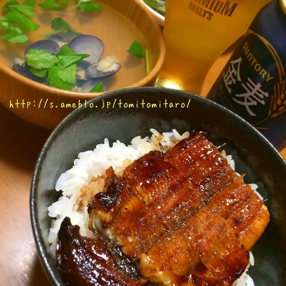 土用の丑の日は、お家鰻丼とミツバ入りシジミ汁〜♪|とみとみたろうの男子ごはん♪さん