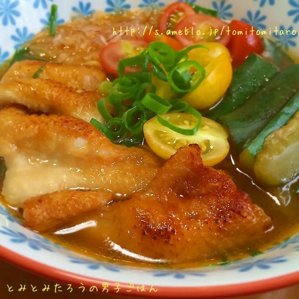 名古屋コーチン首皮焼き入り♪奈良天理醤油ラーメン！！|とみとみたろうの男子ごはん♪さん