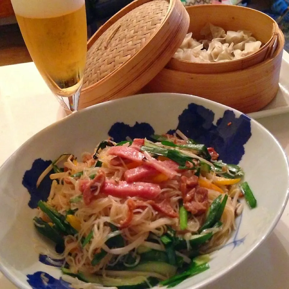 Snapdishの料理写真:汁なしビーフン定食|mamaroaさん