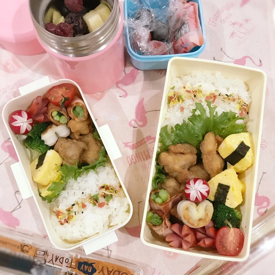 2018.7.6 今日の娘達弁当♡|mieさん